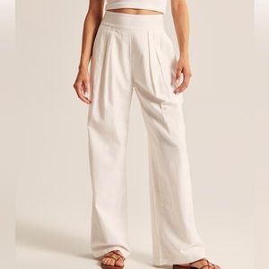 Abercrombie white linen pants